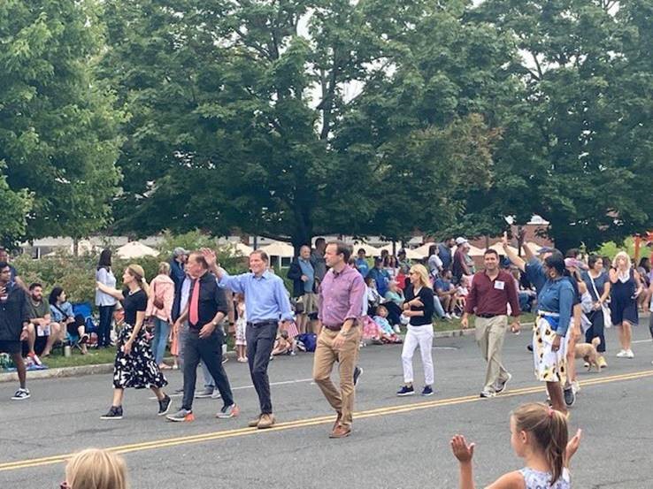 Blumenthal marched in the Newtown Labor Day and Bridgewater Tractor Parades. 
